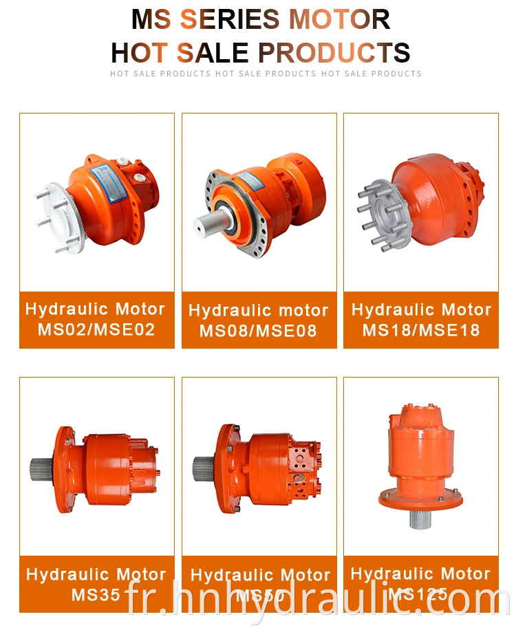 Poclain MS Series MSE11-2-115-R11-2A70 à basse vitesse Haute à couple Hydrobase Hydrobase à moteur hydraulique à basse vitesse